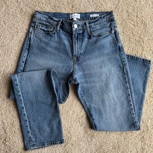 FRAME Le Nouveau Straight Jeans Size 31 Blue Mid Rise Straight Leg Denim